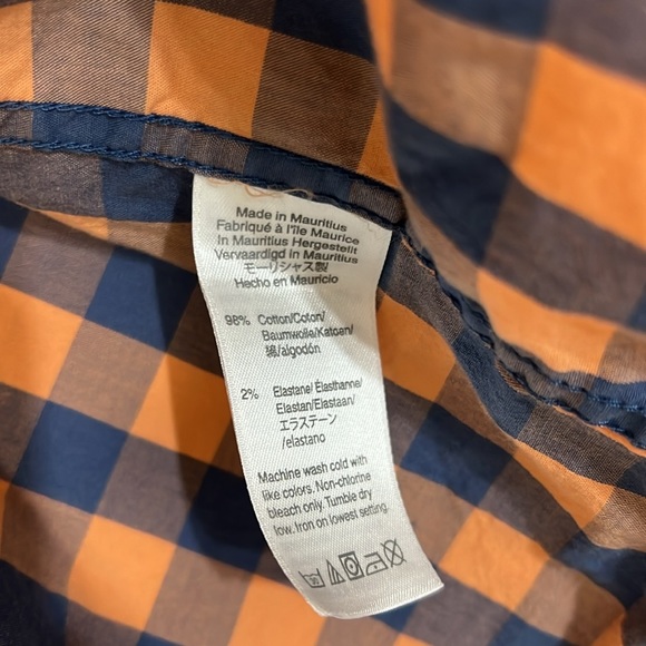 J crew mens plaid button down small slim untucked - Picture 3 of 4